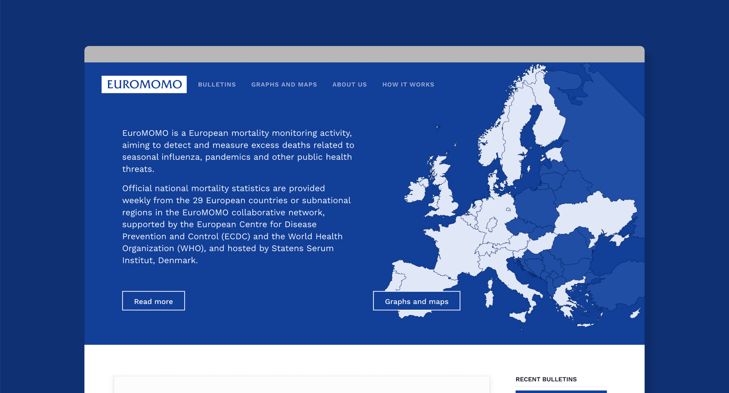 EuroMOMO’s landing page